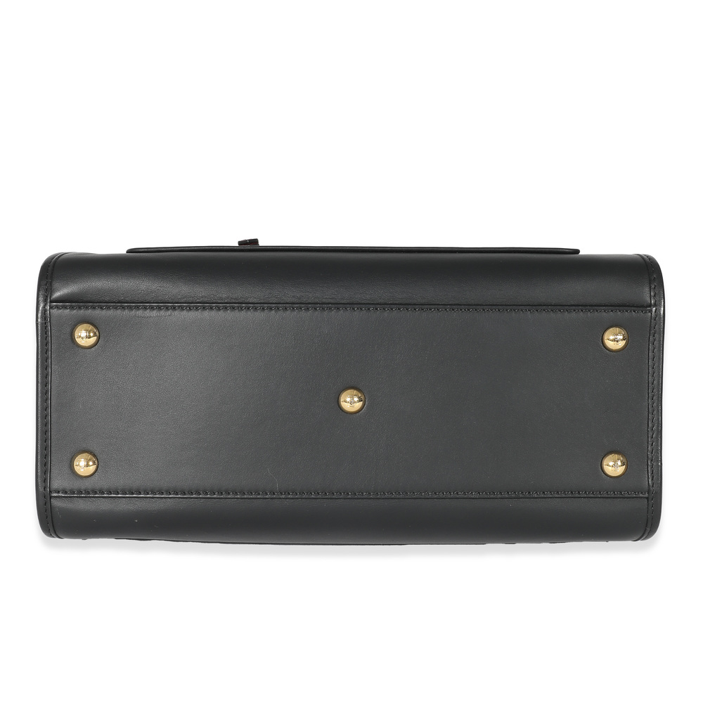 Fendi Black Zucca Embossed Leather Small Runaway Satchel - Picture 4 of 6